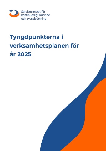 Skols logo. Text "Tyngdpunkterna i verksamhetsplanen för år 2025".